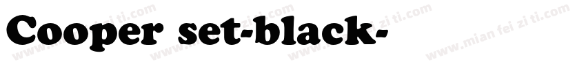 Cooper set-black字体转换